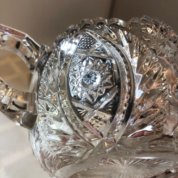 Vintage Imperial Glass Co. Leaded Crystal Hob Star Creamer Completer Piece - Picture 10 of 11
